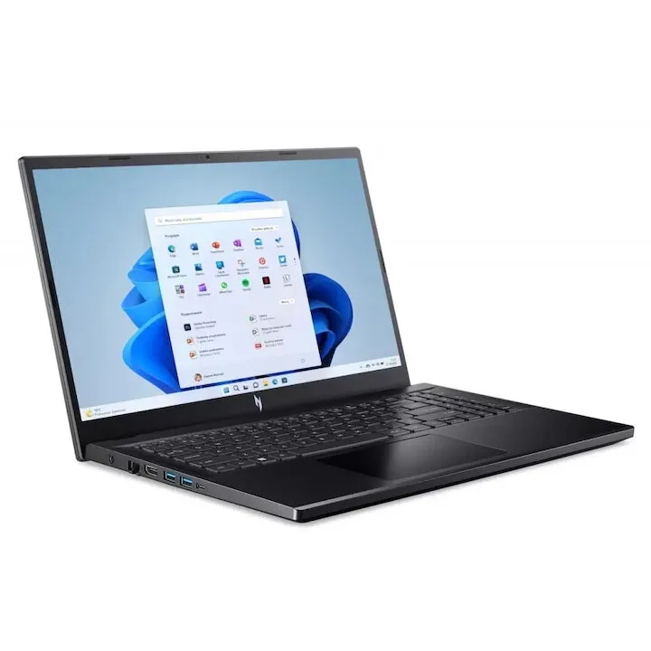 Acer Laptop Acer Nitro V 15, procesor Intel Core i9-13900H, 15.6 inch, Full HD, 32GB RAM, 1TB SSD, NVIDIA GeForce RTX 5060 8GB, Windows 11 Home, Negru