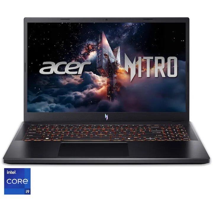 Acer Laptop Gaming Acer Nitro V15 ANV15-52-95UT, procesor Intel® Core™ i9-13900H, 15.6 inch, Full HD, IPS, 165Hz, 16GB DDR4 RAM, 512GB SSD, NVIDIA® GeForce RTX™ 5060 8GB GDDR7, No OS, Negru