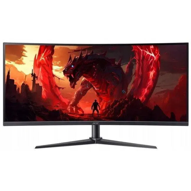 Acer Monitor Gaming VA LED Acer Nitro XZ340, 34 inch, UWQHD (3440 x 1440), HDMI, DisplayPort, Ecran curbat, Boxe, 200 Hz, 1 ms, Negru