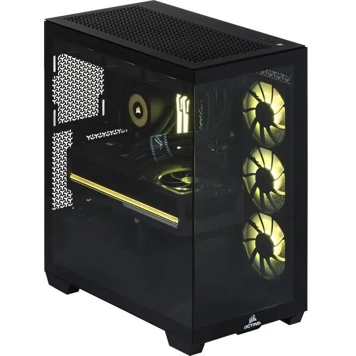 Actina Desktop PC Actina Midi Tower, AMD Ryzen 7 7800X3D 8 C / 16 T, 5.0 GHz, 32 GB RAM, 2 TB SSD, AMD RX 9070 XT 16 GB, Fara sistem de operare