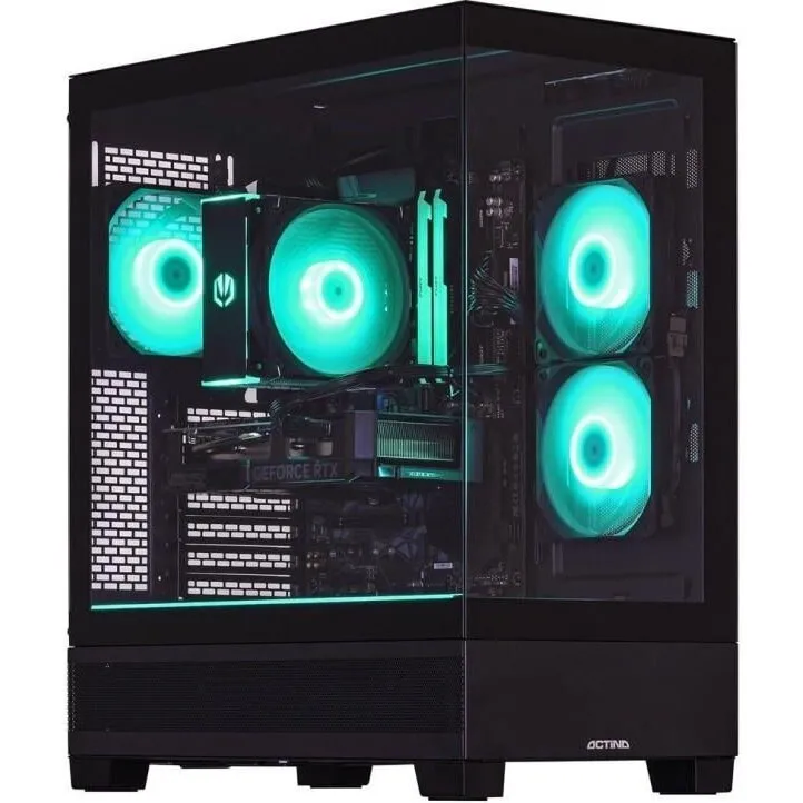 Actina Desktop PC Actina Midi Tower, AMD Ryzen™ 7 8700F, 32 GB RAM, 1 TB SSD, NVIDIA GeForce RTX 5070 12 GB, Fara sistem de operare
