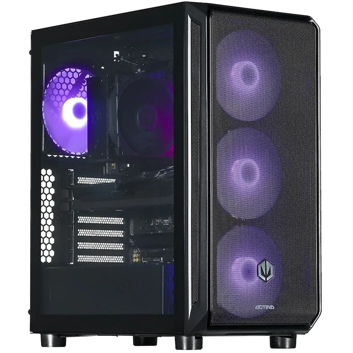 Actina PC Desktop, Actina ENDORFY 7500F, 32GB RAM, 2TB SSD, NVIDIA GeForce RTX 5070, 750W, Negru, 486x228x429mm