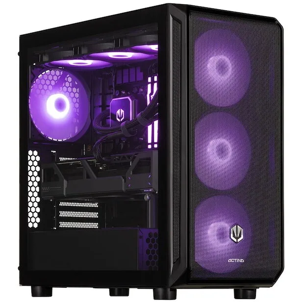 Actina PC Desktop, Actina ENDORFY 9800X3D, 32GB RAM, 2TB SSD, NVIDIA GeForce RTX 5070, 750W, Negru