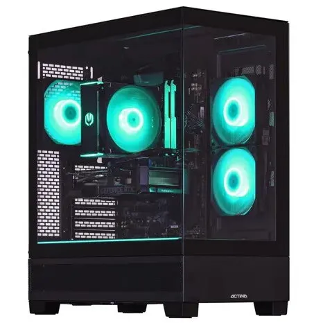 Actina Sistem Desktop PC Actina KOMACNGIP0317, AMD Ryzen 5 7600, 32 GB DDR5-SDRAM, 1 TB SSD, AMD Radeon RX 9070, Midi Tower, Negru