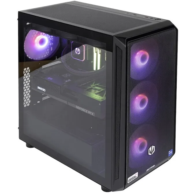 Actina Sistem PC Actina KOMACNGIP0195, AMD Ryzen™ 9 9900X, 32 GB DDR5-SDRAM 2 TB SSD NVIDIA GeForce RTX 5080, Windows 11 Home, Midi Tower, Negru