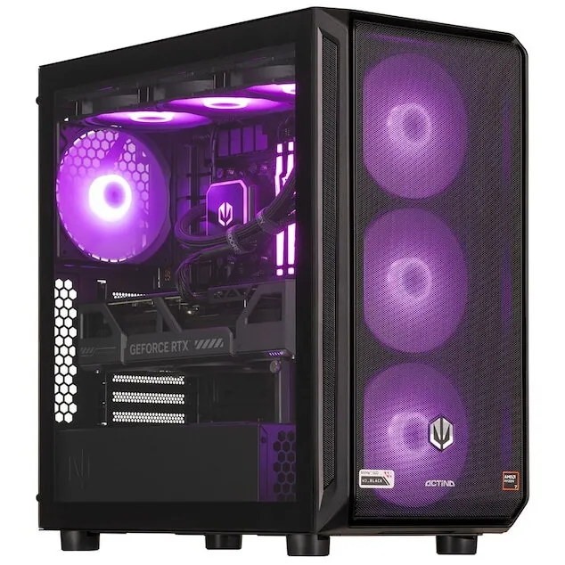 Actina Sistem PC Actina KOMACNGIP0246, AMD Ryzen™ 9 9900X, 32 GB DDR5-SDRAM, 2 TB SSD, NVIDIA GeForce RTX 5070 Ti, Midi Tower, Negru