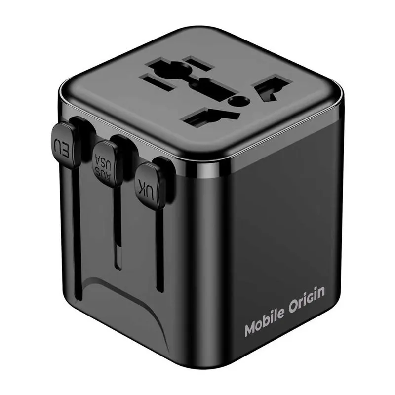 Adaptor retea Mobile Origin PW30, 2500W, 10A, Compatibil cu prize EU/UK/US/AU, Negru