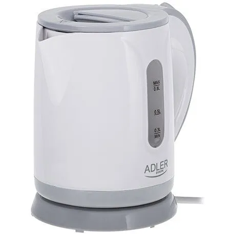 ADLER Fierbator de apa Adler AD 1371g, 0.8 l, 850 W, Baza rotativa, Gri