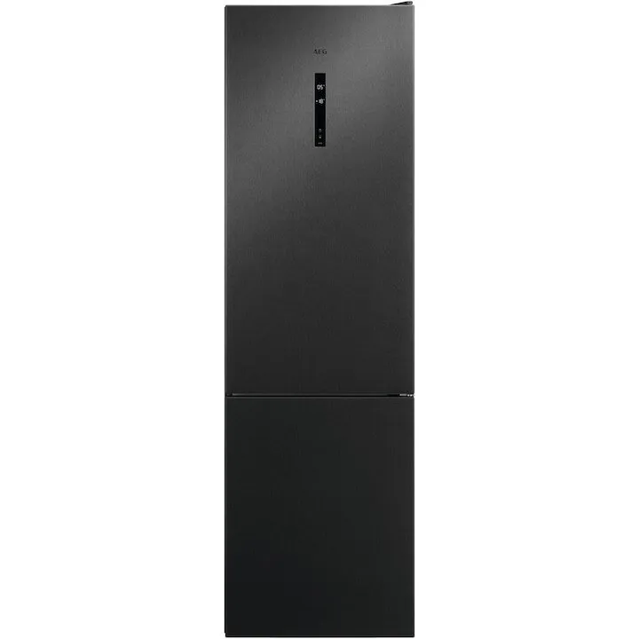 AEG Combina Frigorifica AEG RCS736DXMB, Clasa D, NoFrost, 367 Litri, 201 cm, Negru