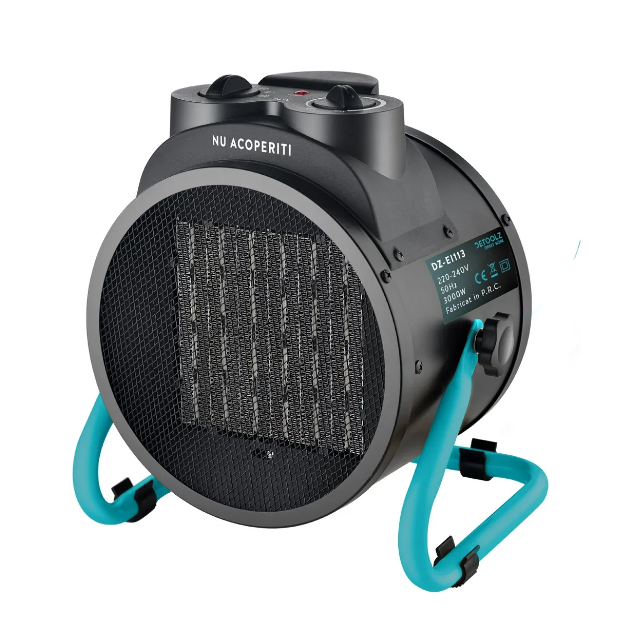 Aeroterma Electrica Ceramica Detoolz, 25/1500/3000W, PTC