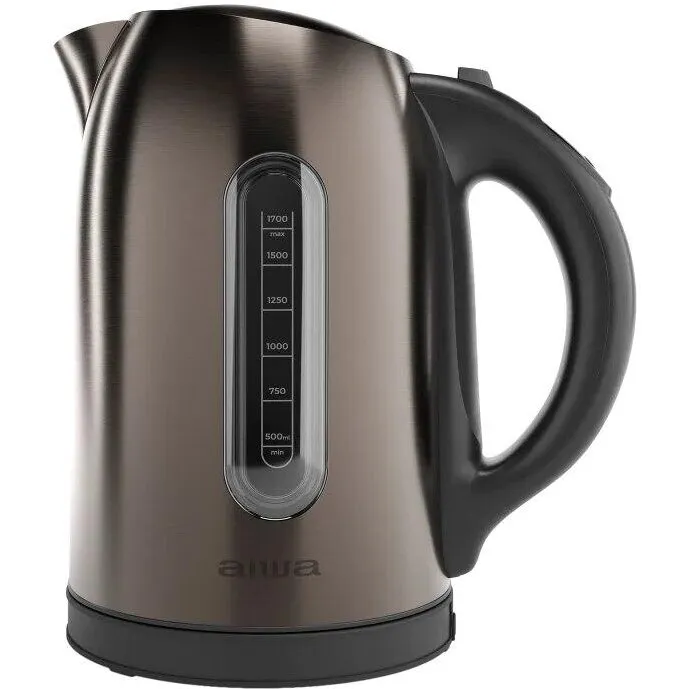 AIWA Fierbator de apa Aiwa AKT-3000D, capacitate 1.7L, 2200W, inox anti-amprenta, Maro