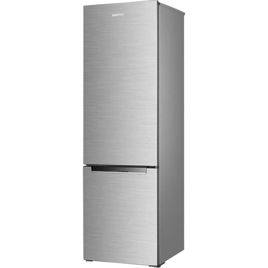 Albatros Combina frigorifica Albatros CFX343E, 262L, Clasa E, H 180 cm, Inox/Argintiu