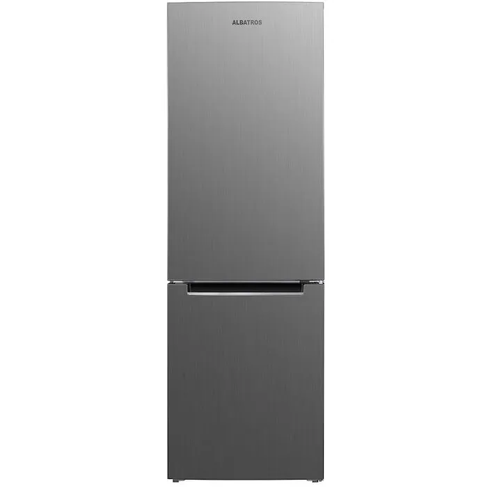 Albatros Combina frigorifica Albatros CFX395E, 315L, Clasa E, H 186 cm, Inox/ Argintiu