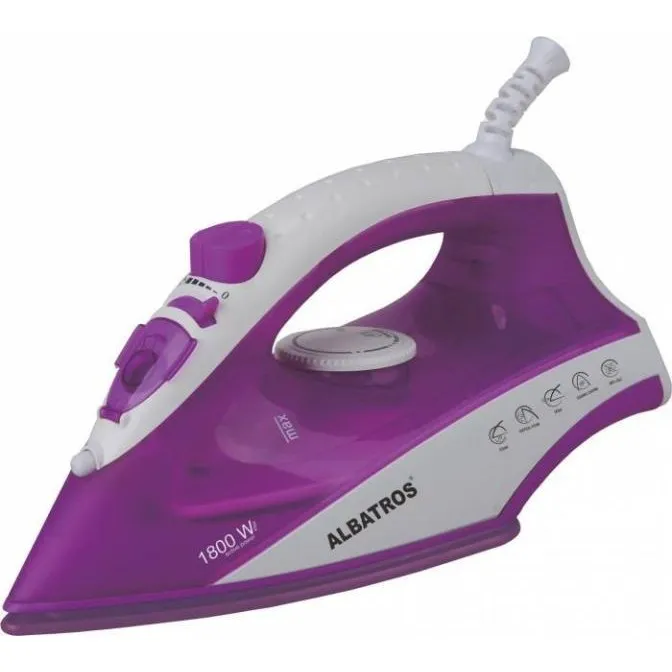 Albatros Fier de calcat Jasmine, Talpa ceramica, 1800 W, Violet, rez 170 ml