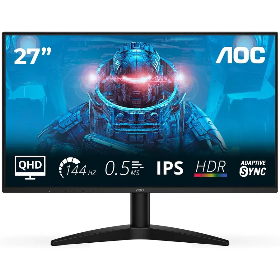 AOC Monitor Gaming IPS LED, AOC Q27B36X, 27 inch, QHD (2560 x 1440), HDMI, DisplayPort, 144 Hz, 0.5 ms, Negru