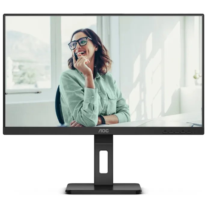 AOC Monitor IPS LED AOC 24P3CV, 23.8 inch, Full HD (1920 x 1080), HDMI, DisplayPort, AMD FreeSync, Pivot, Boxe, 75 Hz, 4 ms, Negru