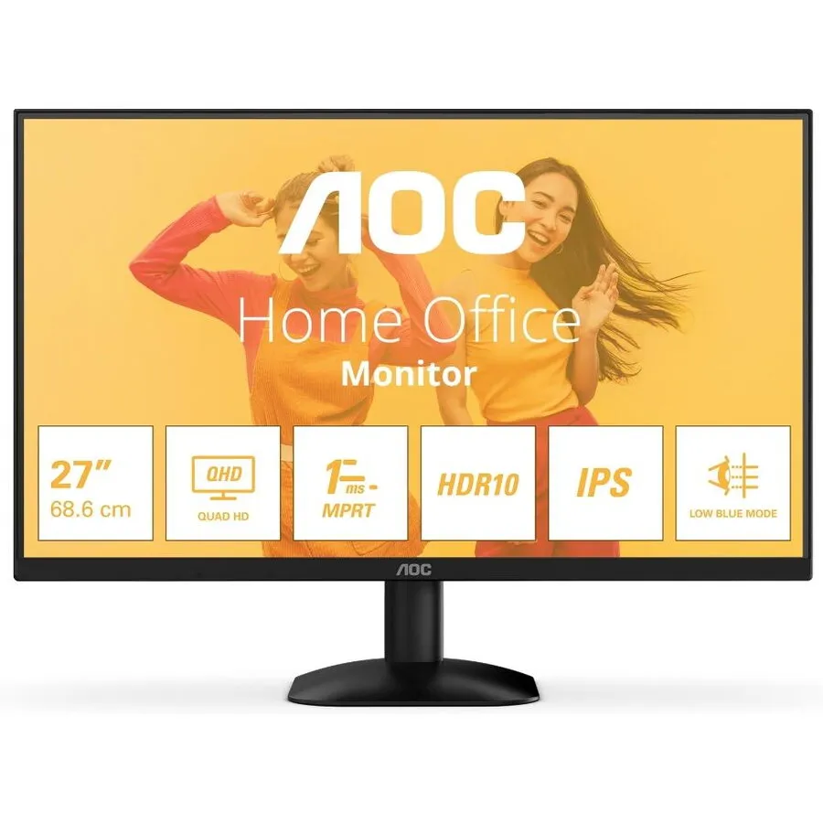 AOC Monitor IPS LED AOC Q27B35E, 27 inch, QHD 2560 x 1440, HDMI, DisplayPort, 75 Hz, 4 ms, Negru