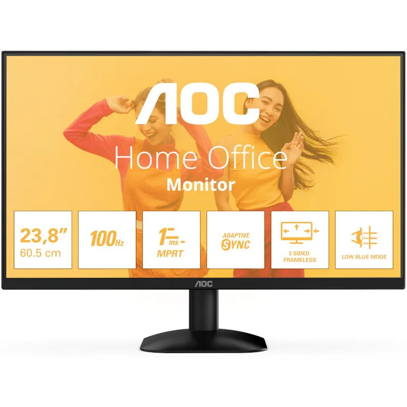 AOC Monitor LED AOC 24B35HM2 23.8 inch FHD VA 1 ms 100 Hz, Negru