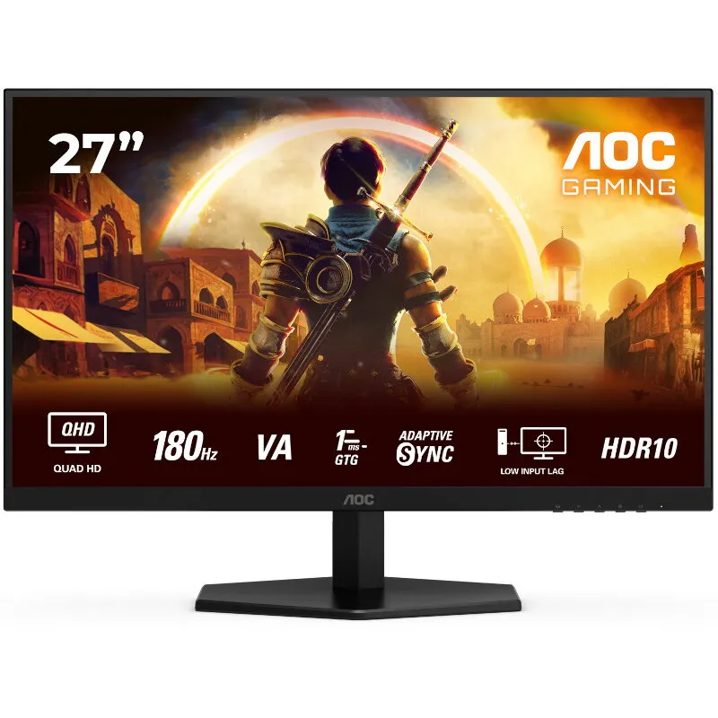 AOC Monitor LED AOC Gaming AGON Q27G42XNE 27 inch QHD VA 0.5 ms 180 Hz HDR, Negru