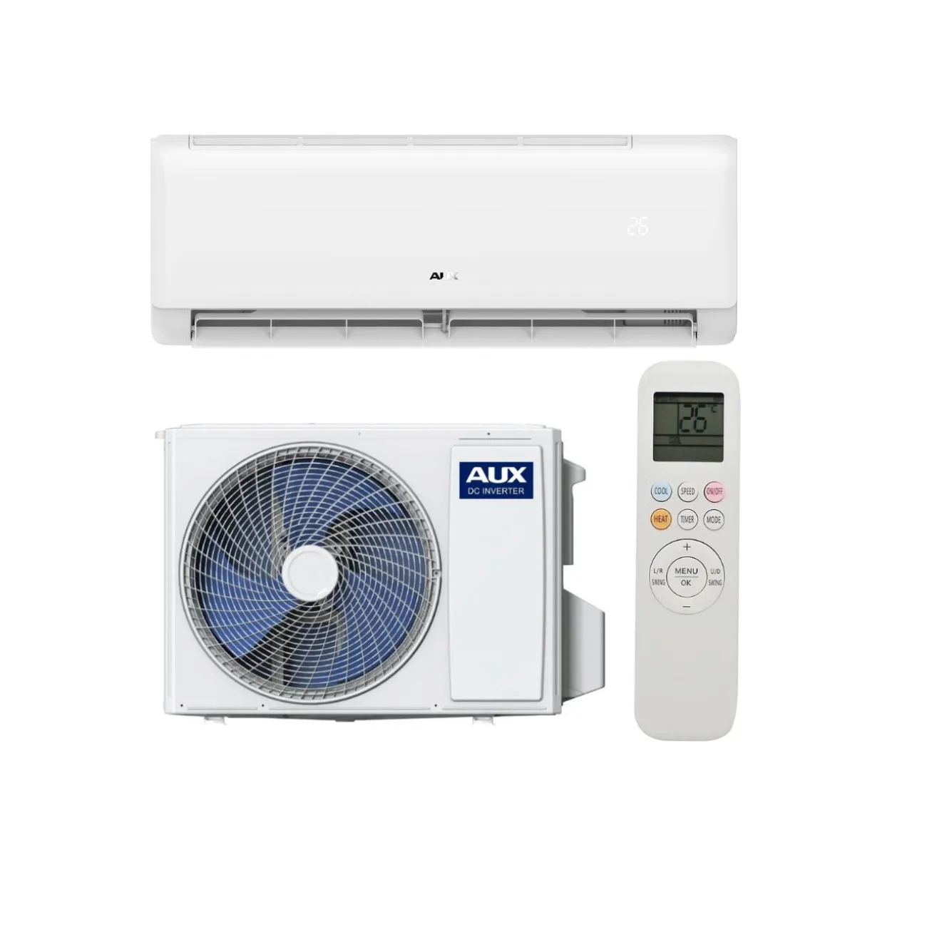 Aparat aer conditionat AUX Q Series, 18 000 BTU/h, WiFi inclus, Sleep Mode, Auto Curatare, Auto Restart, Filtru Carbon Activ