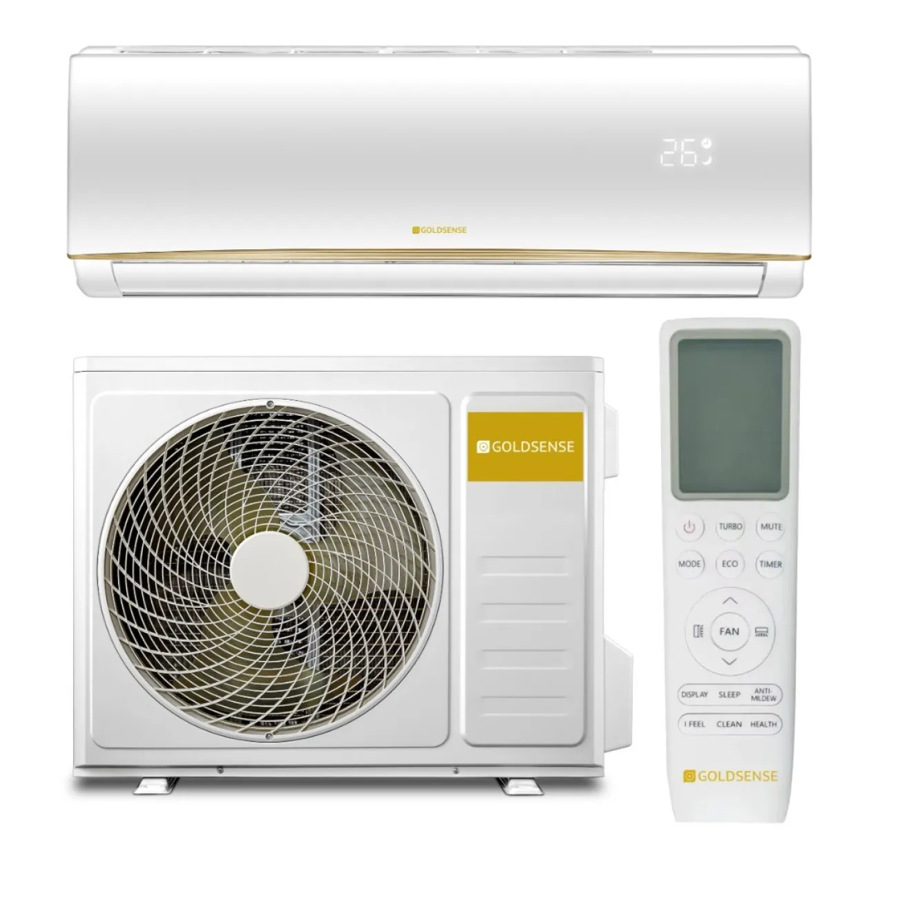 Aparat aer conditionat Goldsense ELITE, 24000 BTU/h, WiFi inclus, KIT Montaj inclus, filtru carbon, auto curatare, smart Air Flow