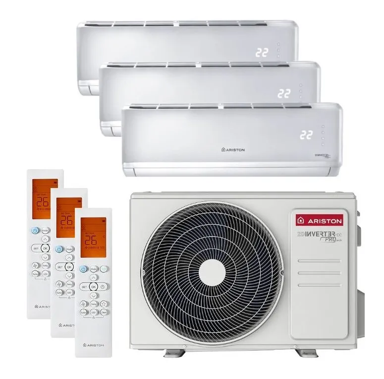Aparat Aer conditionat triplu split Ariston Prios 80 XD0 3 x 9000 BTU, functie Turbo, clasa A+