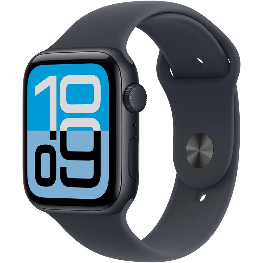 Apple Apple Watch SE (2025), GPS, Carcasa Midnight Aluminium 44mm, Midnight Sport Band - S/M