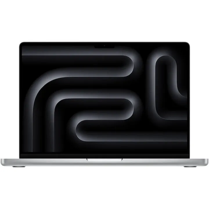 Apple Laptop Apple MacBook Pro 14 inch, Retina 3K, procesor Apple M5 10 nuclee CPU si 10 nuclee GPU, 24GB RAM, 1TB SSD, Tastatura Internationala, Mac OS, Argintiu