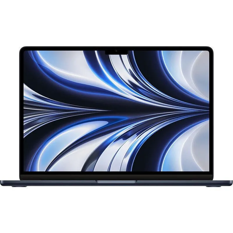 Apple Laptop MacBook Air 2022, 13.6 inch, Apple M2, 8Core CPU 8Core GPU, 8GB RAM, 256GB SSD, 67W, MacOS, Negru (INT Keyboard)