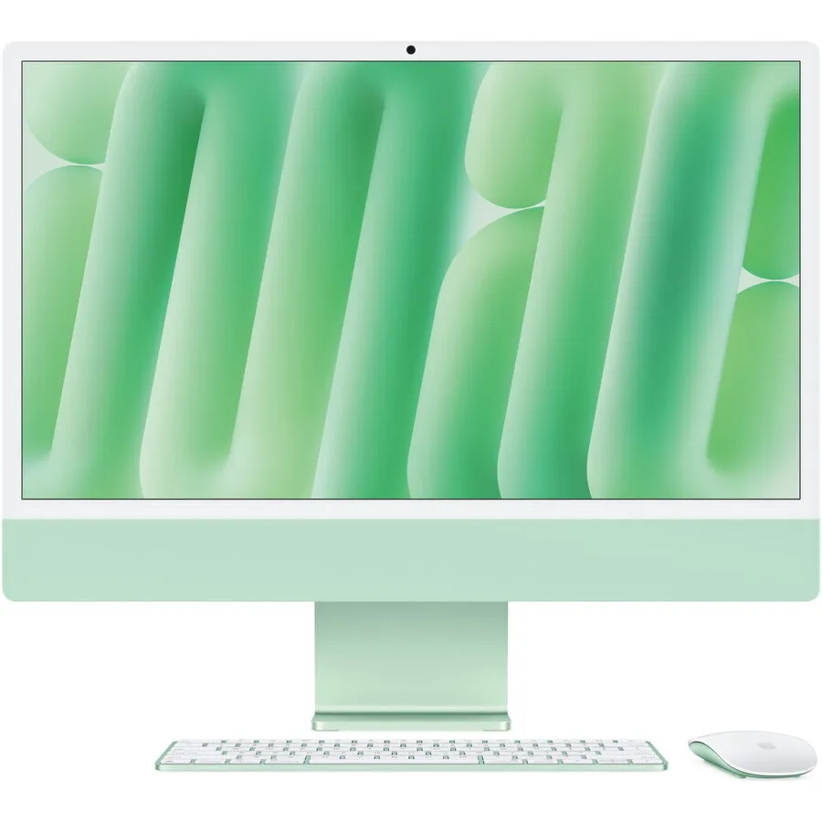 Apple Sistem Desktop PC iMac 24 (2024) cu procesor Apple M4, 8 nuclee CPU and 8 nuclee GPU, 24, Retina 4.5K, 16GB, 256GB SSD, Verde