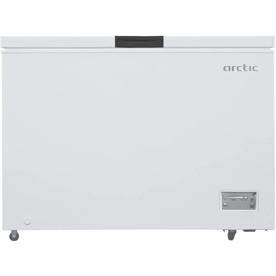 Arctic Lada frigorifica Arctic, Vol util: 371 l; Dimensiuni 85x130x70,5 (HxLxA, cm); Clasa E, panou control LED-uri, functie congelare rapida. culoare Alb