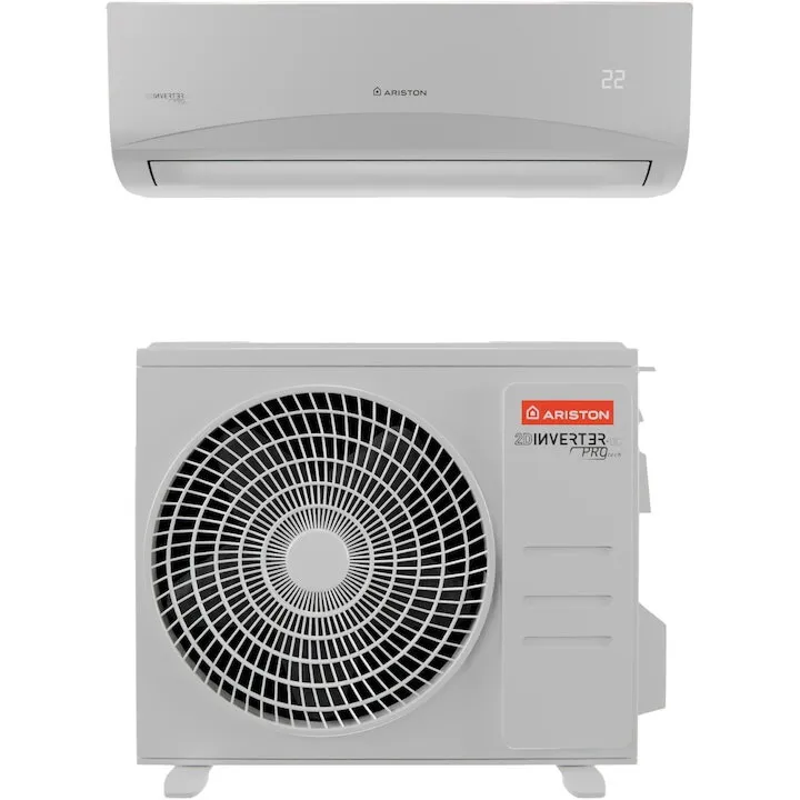 Ariston Aparat de aer conditionat Ariston PRIOS 25 Wi-Fi, 9000 BTU, Clasa A++, Functie incalzire, 2D Inverter, Follow me, R32, Alb