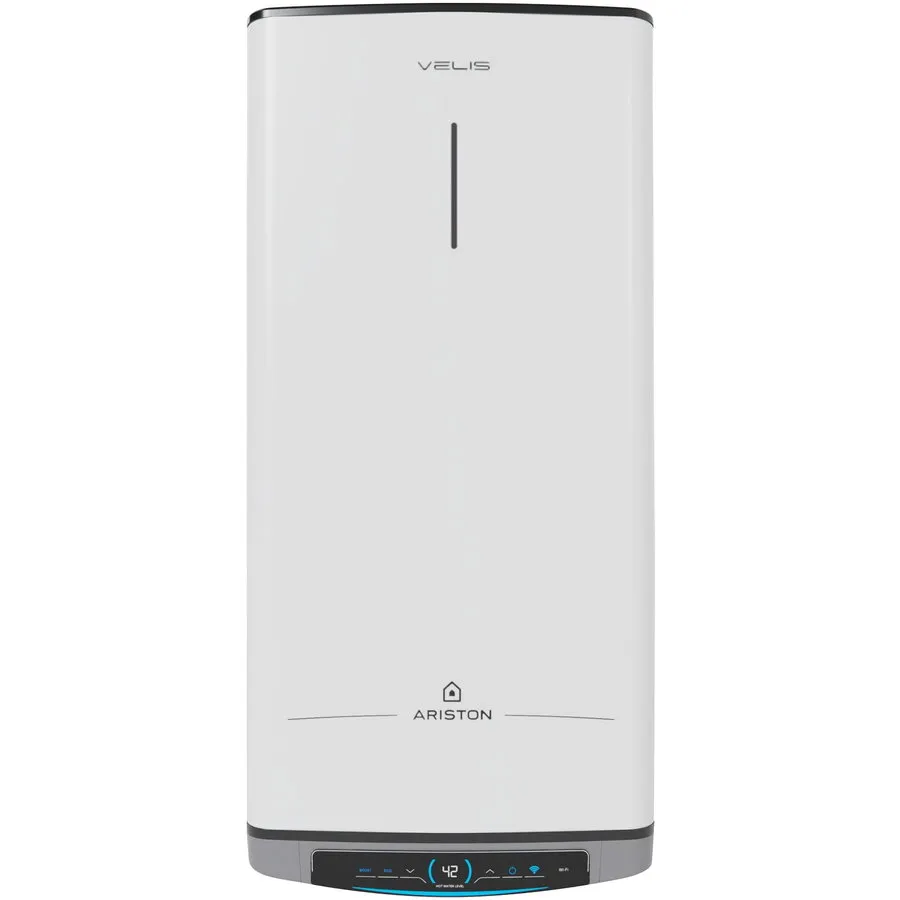 Ariston Boiler electric Ariston Velis Dune Wi-Fi 80 EU, 1500W, 80 l, Mod Boost, Touch control, functie ECO EVO, protectie cu ioni de argint, anod de magneziu, rezervor emailat cu titan, Alb