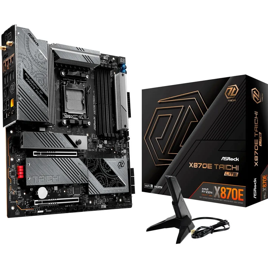 ASROCK Placa de baza ASRock X870E Taichi Lite, eATX, Memorie suportata 256 GB DDR5, Socket AM5, PCIe 5.0