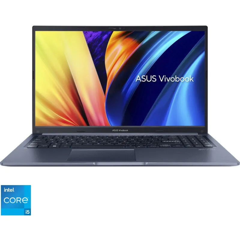 Asus Laptop ASUS 15.6'' Vivobook 15 X1502VA, FHD, Procesor Intel® Core™ i5-13420H (12M Cache, up to 4.60 GHz), 8GB DDR4, 512GB SSD, Intel UHD, No OS, Quiet Blue (INT Keyboard)