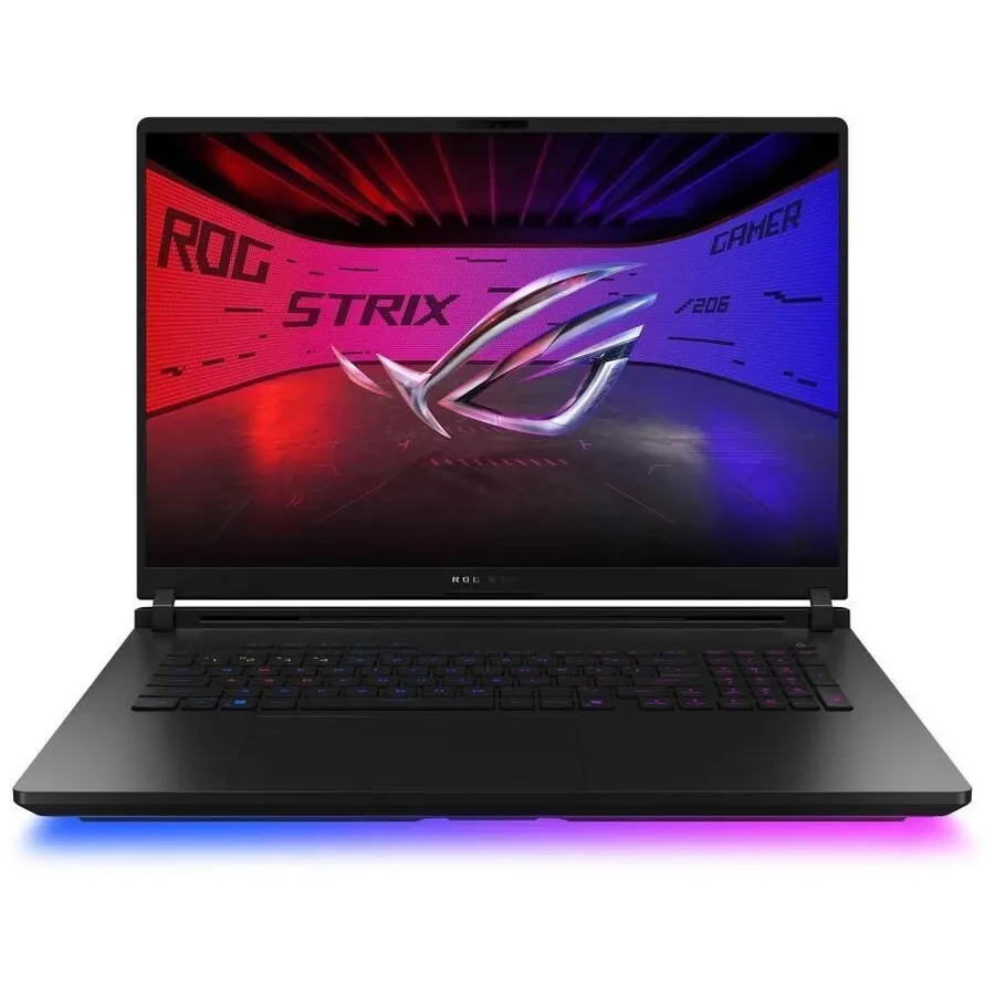 Asus Laptop Asus ROG Strix SCAR 18, G835LX-SA063, 18 inch, 2560 x 1600, Intel Core Ultra 9, 275HX 24 C / 24 T, 2.1 GHz - 5.4 GHz, 40 MB cache, 64 GB DDR5, 2 TB SSD, Nvidia GeForce RTX 5090,WQXGA, Fara sistem de operare, Negru (INT Keyboard)