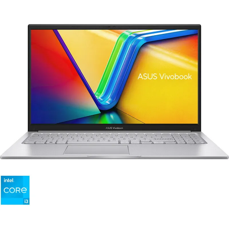Asus Laptop Asus Vivobook 15, X1504VA-BQ2528, 15.6 inch, Full HD 1920 x 1080, Intel® Core™ i3-1315U, 8GB DDR4, 512GB SSD, Intel Graphics, No OS, Argintiu (INT Keyboard)