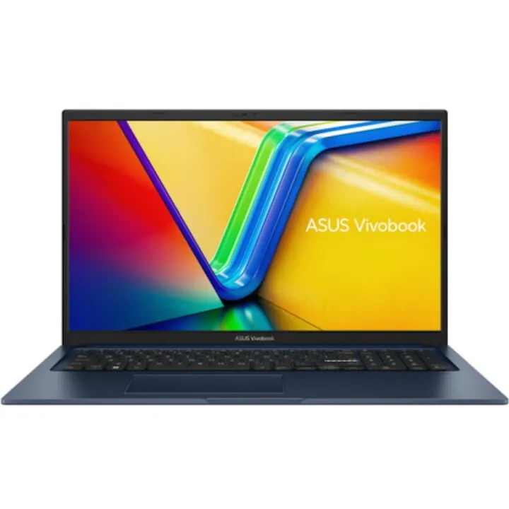 Asus Laptop ASUS VivoBook 17 X1704VA, Procesor Intel® Core™ i5-1334U pana la 4.60 GHz, 17.3 inch, Full HD, 16GB RAM, 1TB SSD, Intel Iris Xe Graphics, Free Dos, Albastru inchis