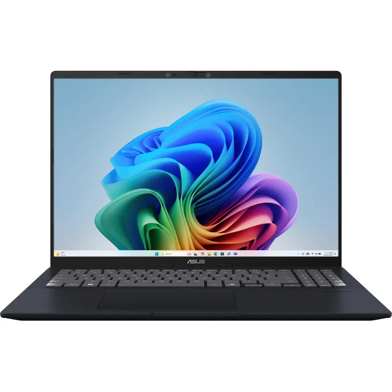 Asus Laptop ASUS Vivobook, Qualcomm Snapdragon X X1-26-100, 16 inch WUXGA, 16GB LPDDR5X, 1TB SSD, Qualcomm Adreno, Windows 11 Home, Albastru inchis (INT Keyboard)