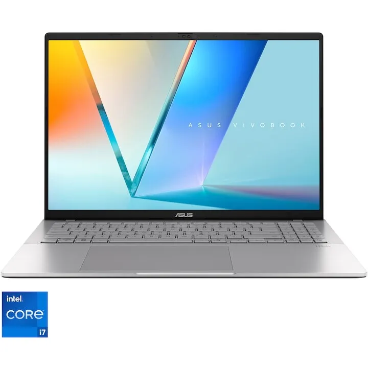 Asus Laptop Asus Vivobook S16, S3607VA-RP011, 16 inch, WUXGA 1920 x 1200, Intel® Core™ i7-13620H, 16GB DDR5 RAM, 1TB SSD, Intel® UHD Graphics, No OS, Argintiu (INT Keyboard)