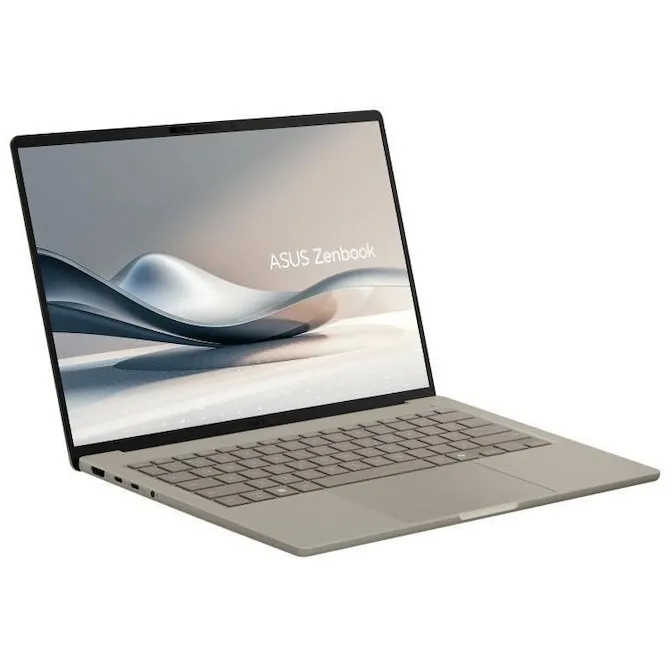 Asus Laptop Asus Zenbook A14 UX3407QA-QD340X, 14 inch 1920 x 1200, Qualcomm X X1-26-100, 32 GB LPDDR5X, 1 TB SSD, Qualcomm Adreno X1-45, Windows 11 Pro, Bej (INT Keyboard)