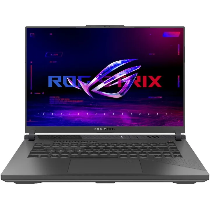 Asus Laptop Gaming ASUS ROG Strix G16 G614FR, Procesor AMD Ryzen™ 9 9955HX pana la 5.40 GHz, 16 inch, 2.5K, WQXGA, 240Hz, 32GB RAM, 1TB SSD, NVIDIA GeForce RTX 5070 Ti 12GB, Windows 11 Pro, Gri