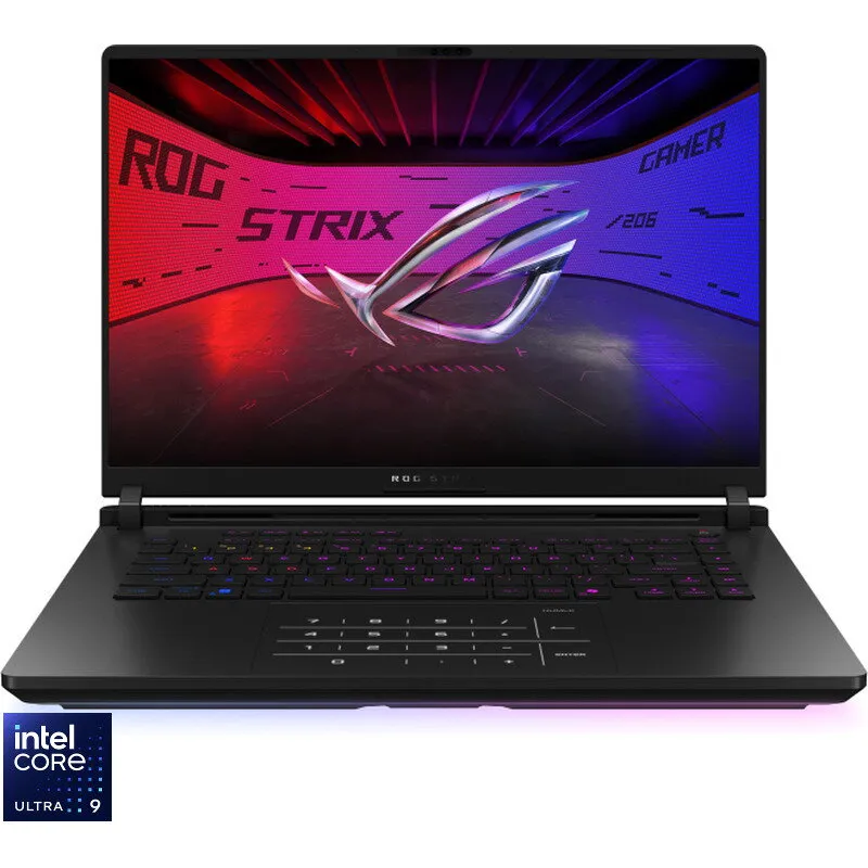 Asus Laptop Gaming ASUS ROG STRIX SCAR 16, 16 inch, 2.5K,  Intel® Core™ Ultra 9 275HX (36M Cache, up to 5.40 GHz), 64GB DDR5, 2TB SSD, GeForce RTX 5090 24GB, No OS, Negru (INT Keyboard)