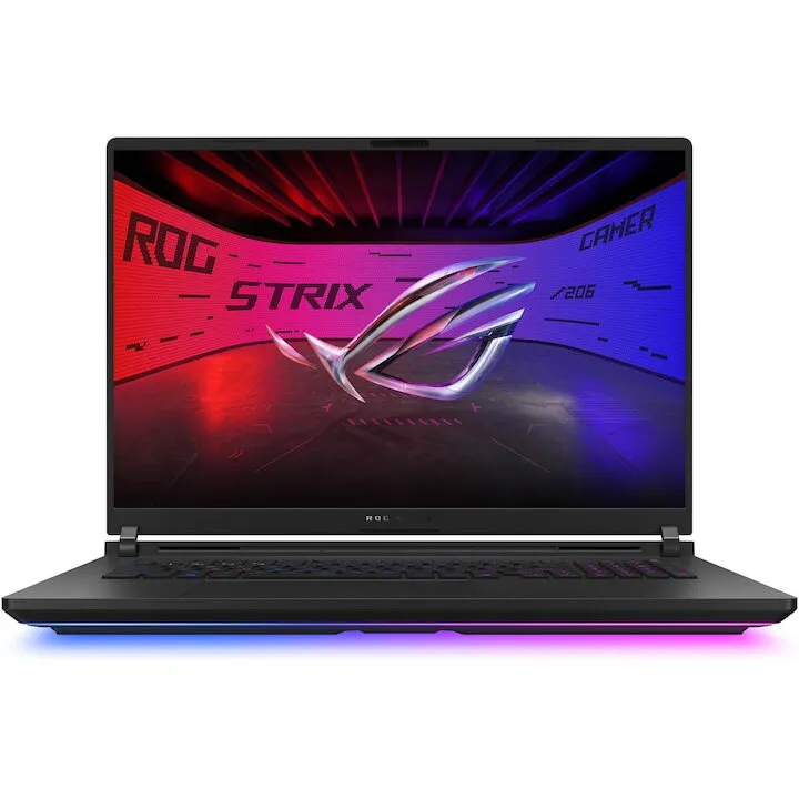 Asus Laptop Gaming ASUS ROG Strix SCAR 18 G835LW, procesor Intel® Core™ Ultra 9 275HX pana la 5.4GHz, 18 inch, 2.5K WQXGA, 64GB DDR5, 2TB + 2TB SSD, NVIDIA® GeForce RTX™ 5080 16GB GDDR7, Windows 11 Pro, Negru