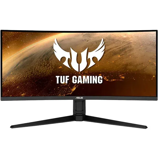 Asus Monitor Gaming curbat LED VA ASUS TUF 34 inch, VG34VQL1B, UltraWide QHD, 165Hz, Adaptive-Sync, FreeSync, negru