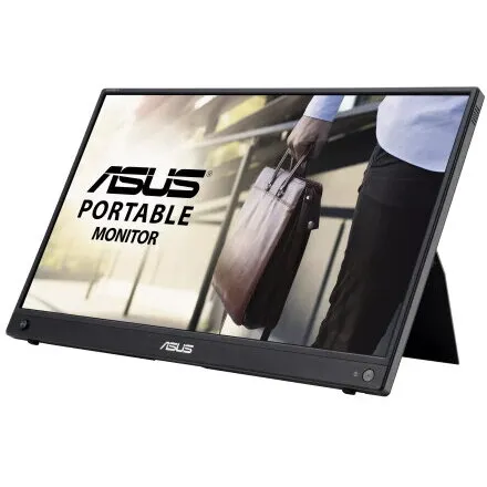 Asus Monitor portabil ASUS ZenScreen Go MB16AWP, 15.6 inch, Wireless mirroring, IPS, USB Type-C, mini HDMI, baterie incorporata, Flicker Free, Blue Light Filter, Anti-glare surface, Tripod socket