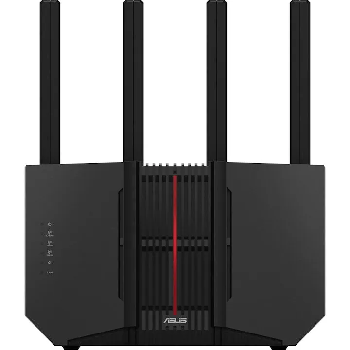 Asus Router Gaming Wireless ASUS RT-BE92U, BE9700, Tri-Band, Quad-Core 2.0GHz CPU, 256MB/1GB Flash/RAM, 4K-QAM, MLO, 10G WAN/LAN port, AiProtection Pro, Adaptive QoS, VPN Fusion, Instant Guard, AiMesh