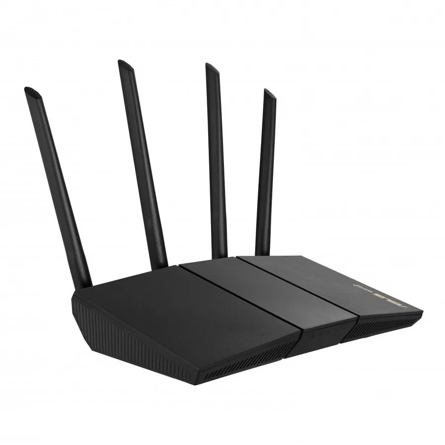 Asus Router wireless ASUS RT-AX57, Gigabit Ethernet, Dual Band (2.4 GHz/ 5 GHz), Wi-Fi 6 (802.11ax) 2402 Mbit/s, Negru