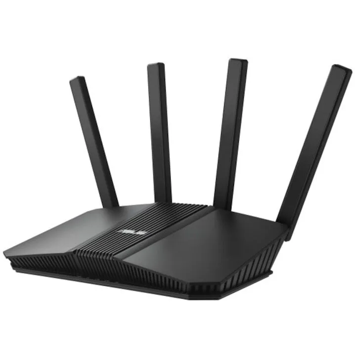 Asus Router Wireless ASUS RT-BE55, BE3600, Dual-Band, Quad-Core 2.0GHz CPU, 128MB/512MB Flash/RAM, 4K-QAM, MLO, 2.5G WAN port, AiProtection , VPN, 4G LTE/5G Mobile Tethering, AiMesh