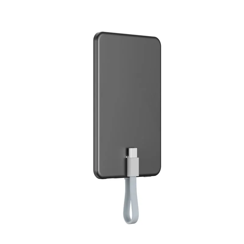 Baterie externa magnetica Mobile Origin Blade 3000 mAh, Compatibila MagSafe, LED, Cablu USB-C 40cm, Gri